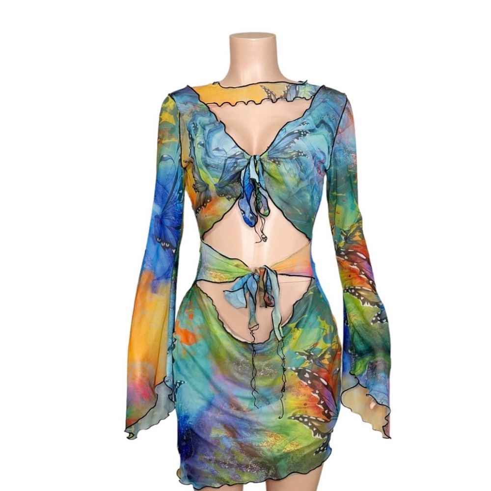 Jaded London Butterfly Cutout Dress